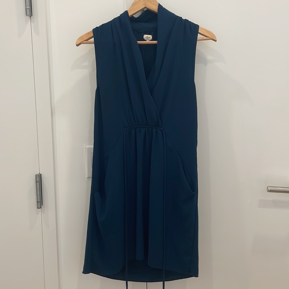 Aritzia Wilfred dark forest green dress size xsmall